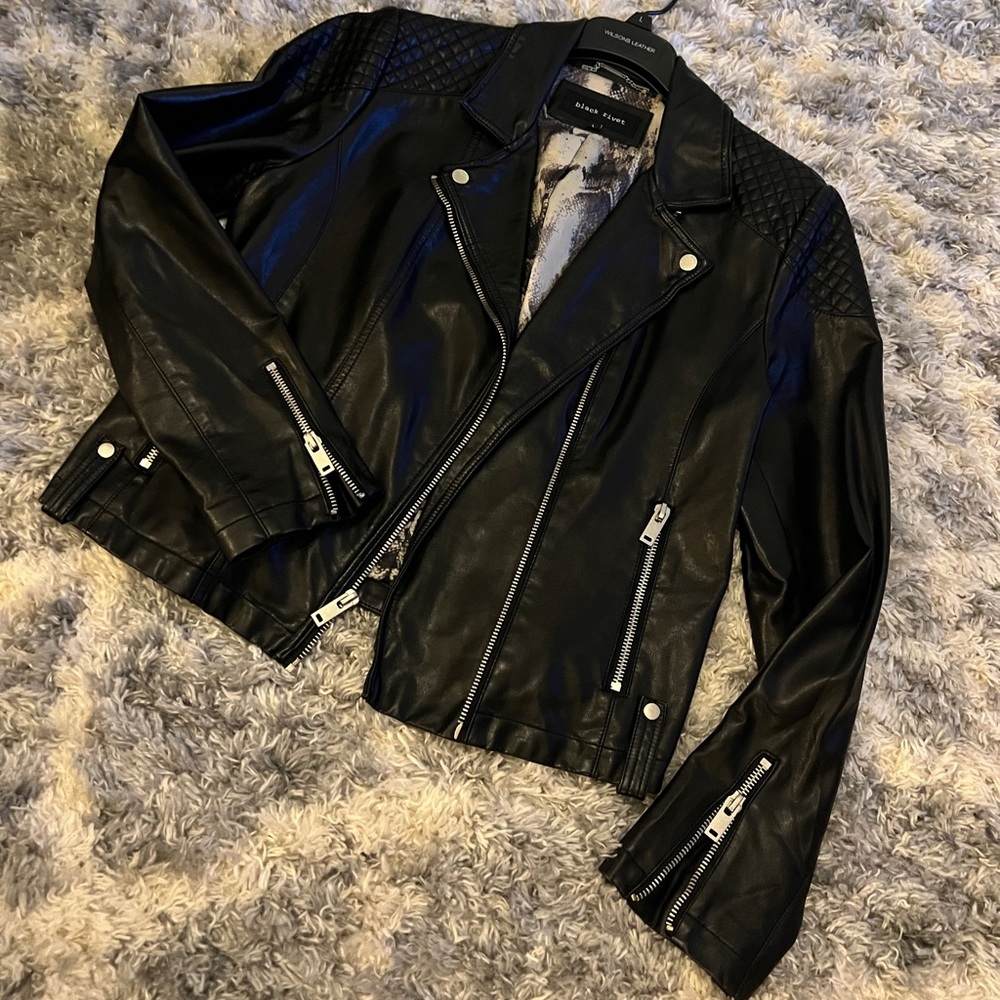 black rivet moto jacket